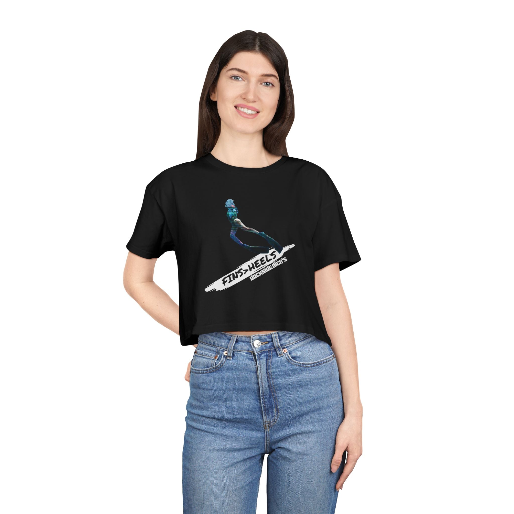 Fins > Heels Women's Crop Tee