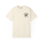 Ivory Lucky Day Tee - Square Grouper Shirt front view with Dockside Dick’s logo, made from ultra-soft garment-dyed cotton for comfort.