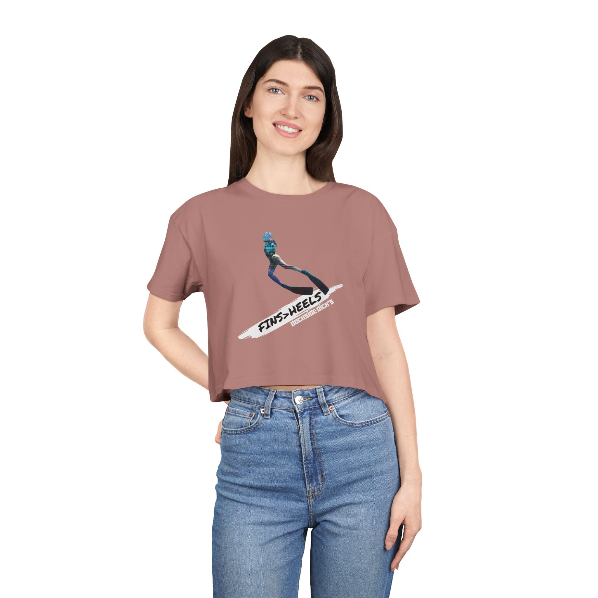 Fins > Heels Women's Crop Tee